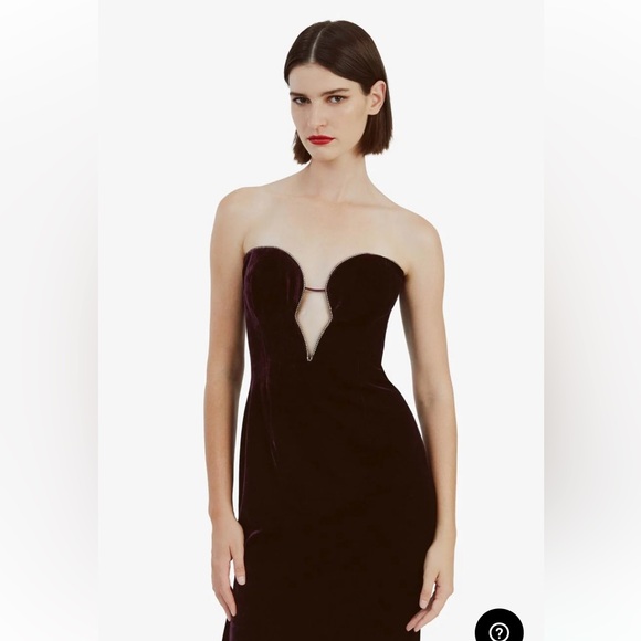 NWT Bardot Lilah Velour Midi Dress Dark Purple Size 6 - Picture 3 of 10